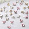 10pcs Alloy Butterfly Nail Art Charms 3D Stereoscopic Jewelry Manicure Decoation DIY Nail Rhinestones Gems Accessories