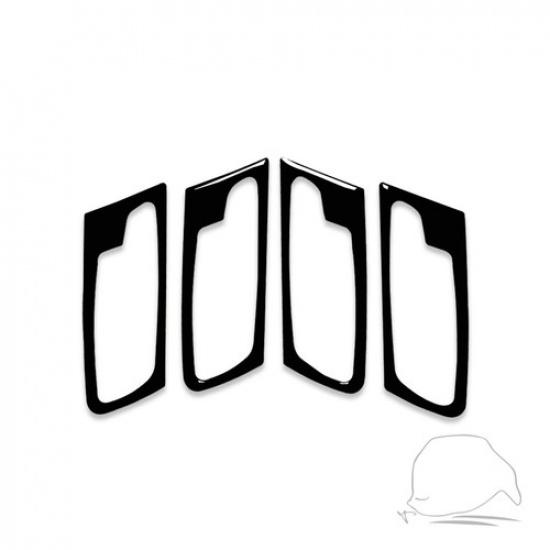 4Pcs Piano Black Interior Door Handle Cover Decal For BMW X5 E70 X6 E71 2008-14