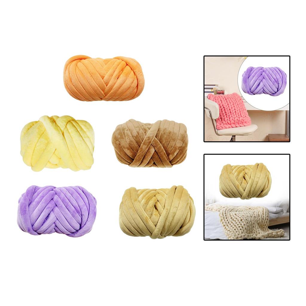 Chunky Yarn, Jumbo Tubular Yarn, Hand Knitting Length: 65.6 Feet, Bulky Chunky