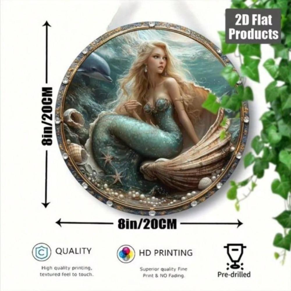 Round Metal Wall Art 20cm Home Decor Office Living Room Iron Painting
