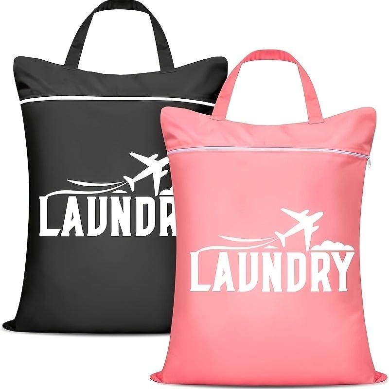 Portable Laundry Bag with Carry Handle, Wet-Dry Separation for Dirty Clothes, Swimsuits & Gym Use, Perfect for College Dormitory