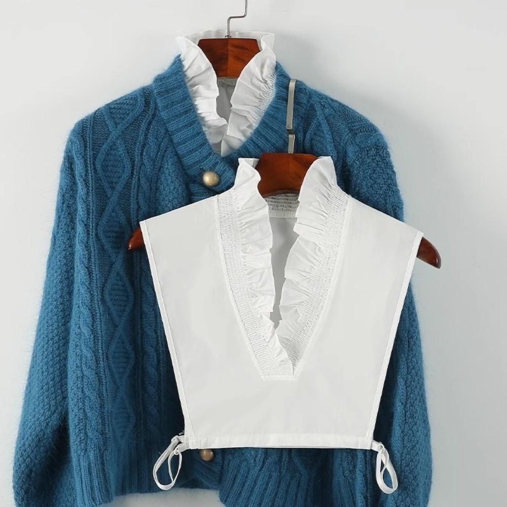 Cotton Material Detachable V-neck Shirt Collar Sweet False Collar Removable Fake Collar  Blouse