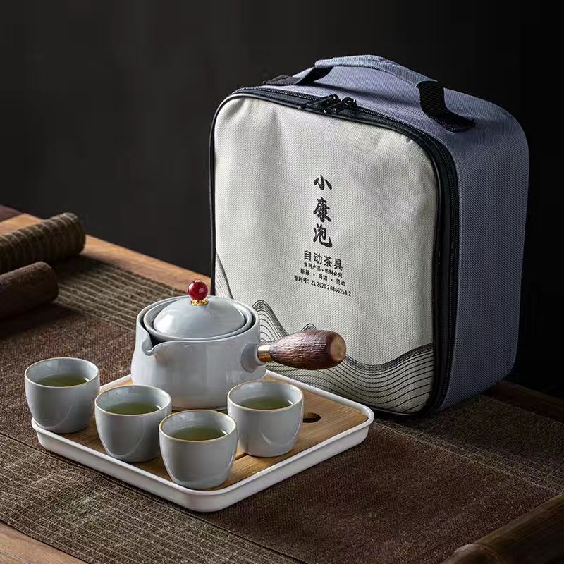 Conjunto de chá kung fu chinês, 19 estilos, conjunto de chá para viagem, cerâmica, portátil, bule, infusor, xícara de chá para chá