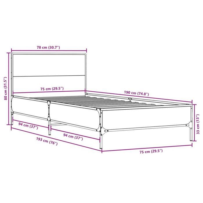 VidaXL Lit haut avec toit 80x200 cm bois de pin massif, lit, cadre de lit, lit mezzanine, meuble de chambre à coucher, 3282055