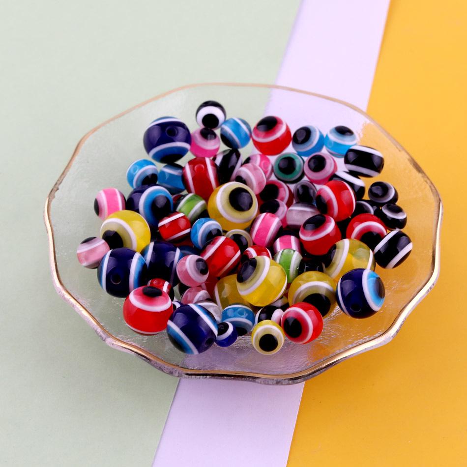 Mixed Size Transparent Resin Eye Beads for DIY Jewelry and Bracelets