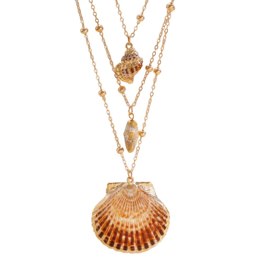 Retro Ocean Style Starfish & Shell Multi-layer Necklace