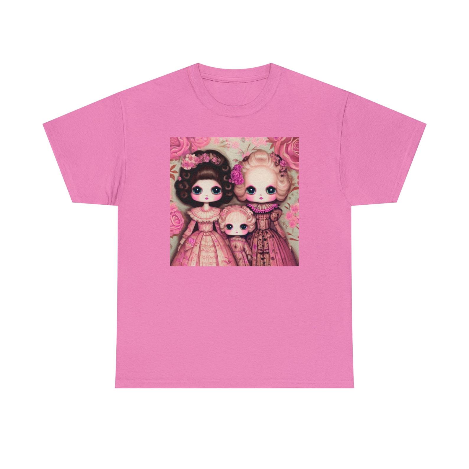 Pink Rose 1800s Antique Doll Tee 110