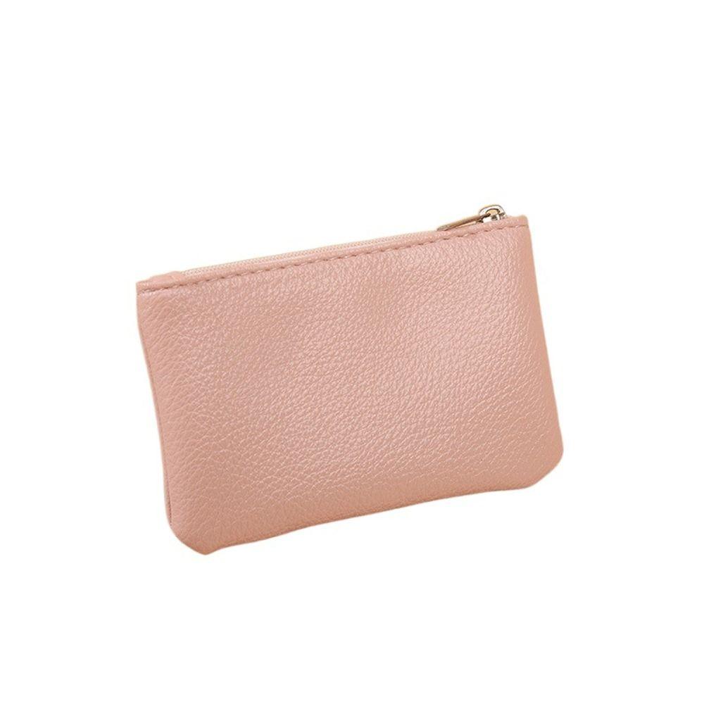 

Small Makeup Bags Zipper Korean Card Holder Women Purse Wallets PU Leather Coin Purse Men Money Bag