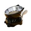 New Large Healthy Safe Stainless Steel Cat Bowl Anti-overturning Oblique Mouth Pet Bowl Increased Neck Protection Dog Water Bowl