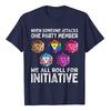 When Someone Attacks One Party Member D20 Dice LGBTQ Ally Proud T-Shirt Humor Funny LGBT Gamer Lesbian Graphic Tee Tops Gifts