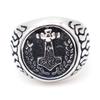 European and American Trendy Men's Ring Flame Wheat Goat Men's Ring