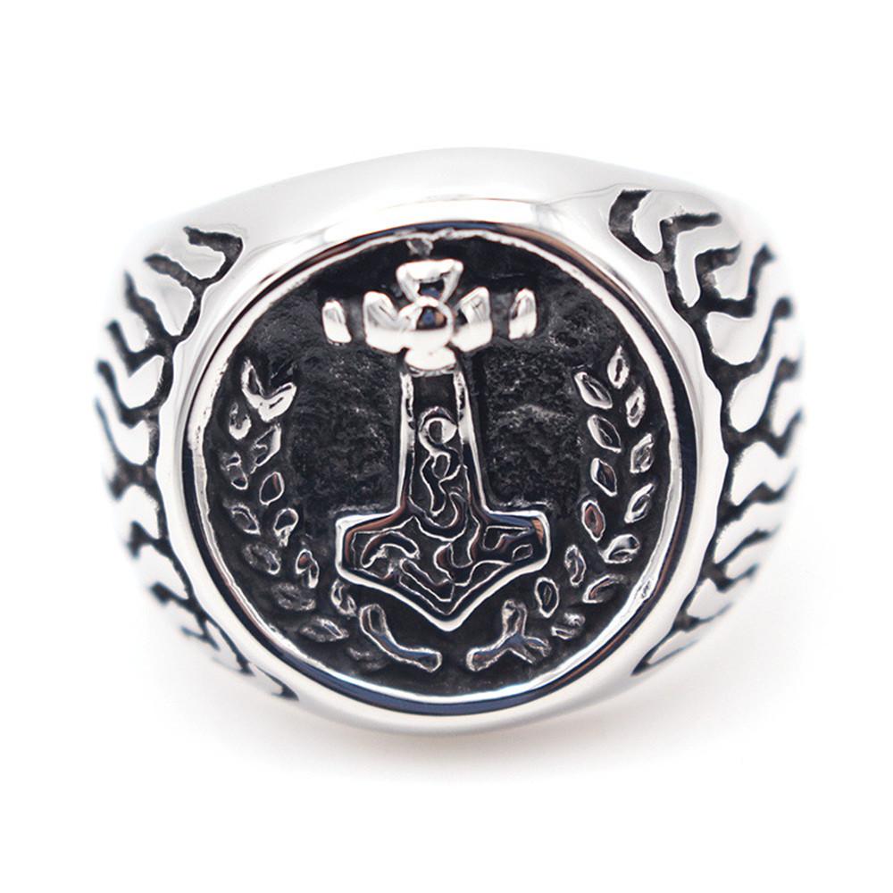 European and American Trendy Men's Ring Flame Wheat Goat Men's Ring