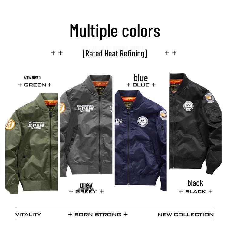 2024 Air Force Embroidered Pilot Jacket - Spring/Autumn Bomber for Couples, Plus Size