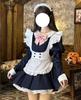 KALAOK Maid Cosplay Long Sleeve Halloween Cute Size 3XL Dress, Uniform, Cafe, Costume, Dress, Black,