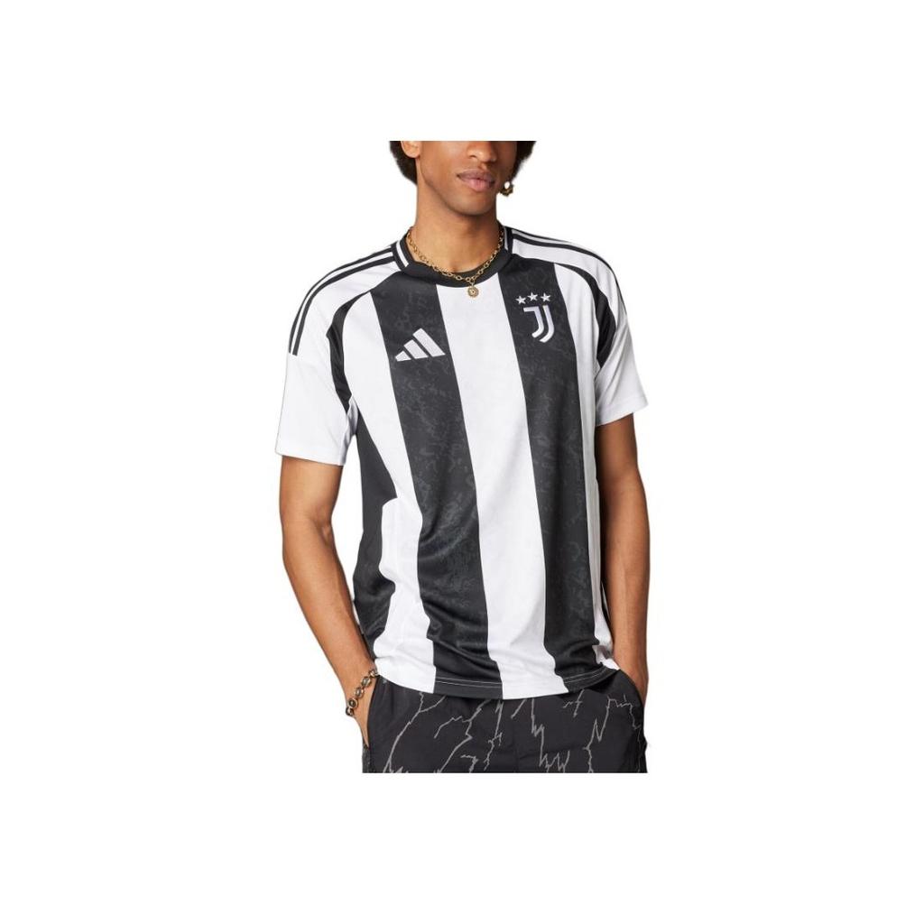 Adidas Juventus 24/25 Home Slim Fit Crew Neck Short Sleeve Football Shirt Men Tops White IS8002