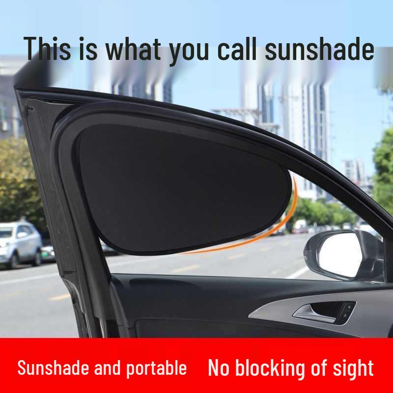 

Car Side Window Sunshade: Interior Sun Protection, Heat Insulation, Privacy Curtain for Ride-Sharing Electrostatic Sunshade Front Pair
