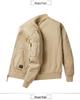 Men's Spring Military Green Cotton Jacket - Trendy Loose Fit with Baseball Collar, Casual Coat.