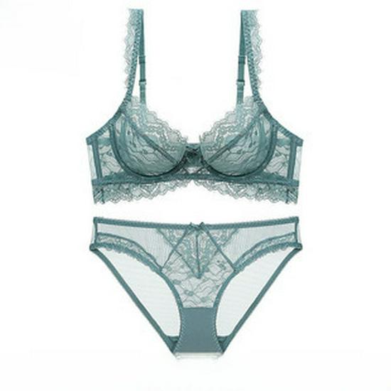 Krajková sexy ultratenká push-up podprsenka pro ženy