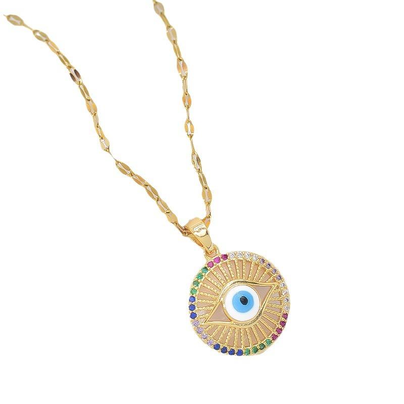 Devil'S Eye Necklace Women'S Premium Personality Versatile Clavicle Chain Same Accessories