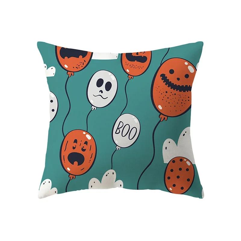 Halloween Theme Horror Pumpkin Print Pattern Cushion Cover Home Living Room Sofa Decoration Polyester Pillow