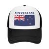 Custom Fashion Unisex New Zealand Flag Trucker Hat Adult Adjustable Baseball Cap for Unisex Women Hip Hop Trucker Cap
