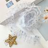 1Roll Handmade Gift Wrapping Lace DIY Pleated Delicate Double Layered Clothing Embellishment Organza Shine Sequined 4.5CM