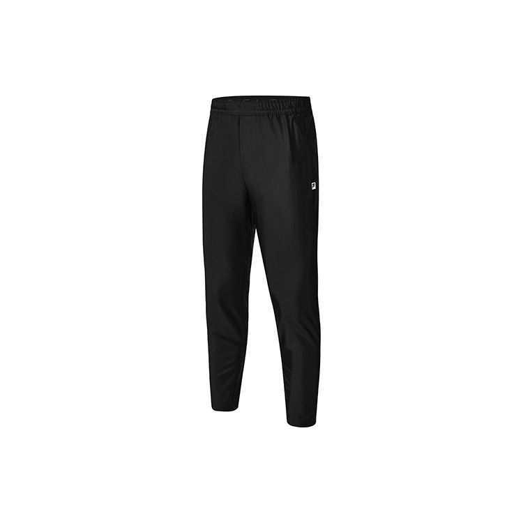 FILA Athletics Running Casual Knitted Solid Color Sports Long Pants Men Bottoms Deep-Black A11M231605FBK