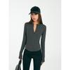 Discoglam 5-Button Henley Shirt Fancy Silm Long Sleeves Bottoming Shirt Tops Outerwear T-shirt Female Spring & Fall