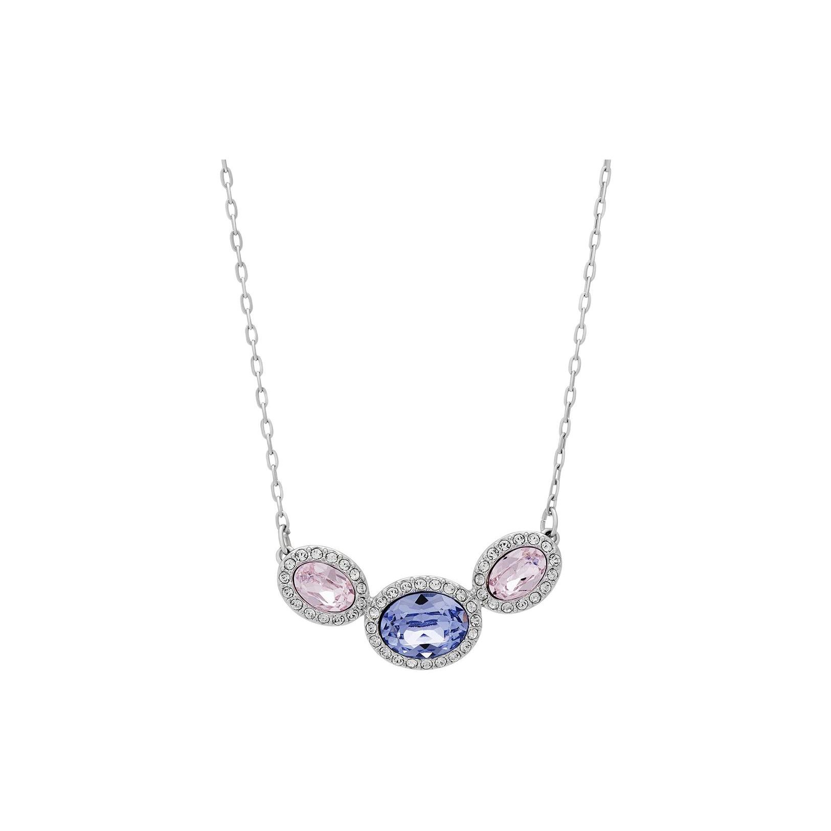 Swarovski Christie Christi Collection Oval Imitation Crystal Necklace Women necklace Silver 5141926 Box (Random Color),F,Multicolor