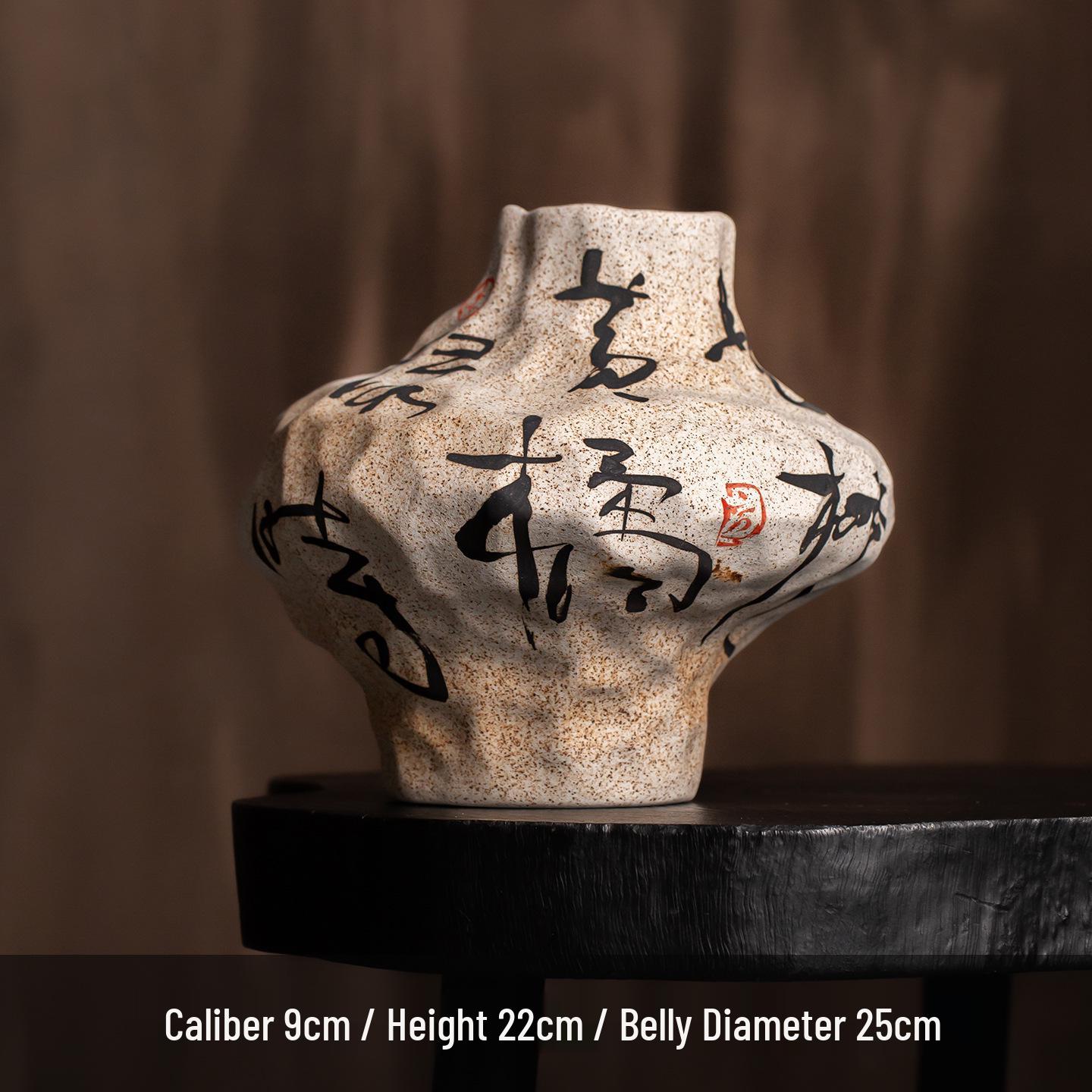 Retro-Style Jingdezhen Ceramic Vase for Living Room or Tea Room Decor