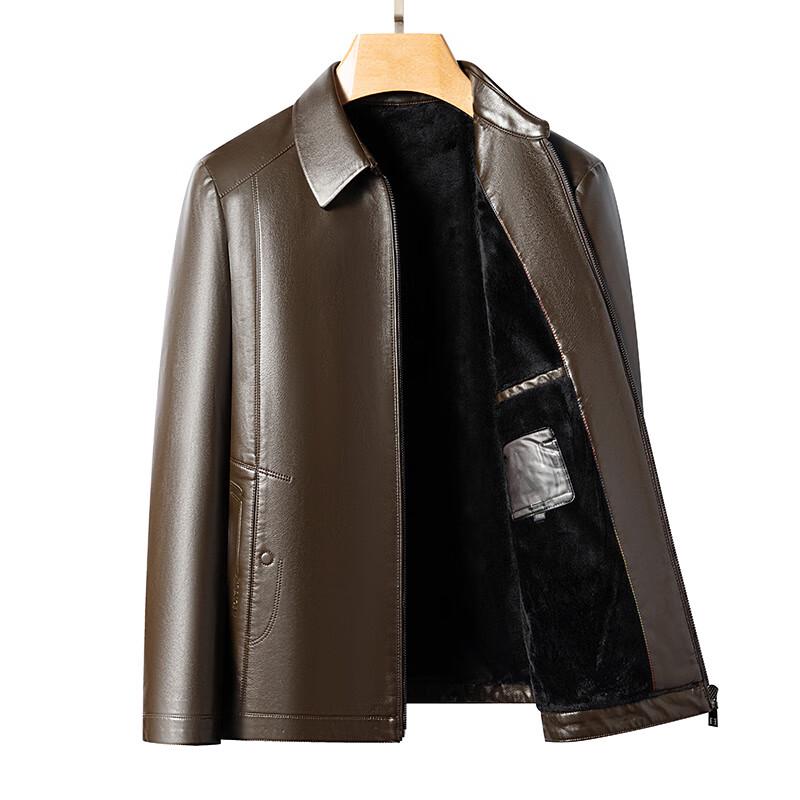 

Romon Men s Fleece-Lined Business Casual Lapel Jacket LMYC2186-H 4XL