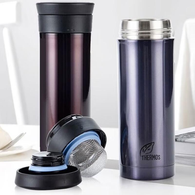 THERMOS High Vacuum Stainless Steel Travel Water Bottle with Tea Infuser