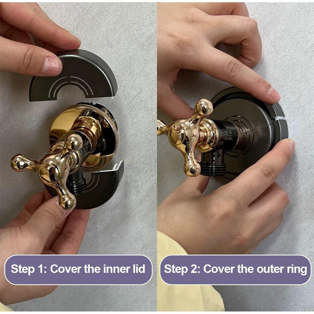 Useful Non Removable Shower Faucet Cover Adjustable ABS Faucet Decorative Cover Scalable Flange Cover Kitchen