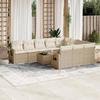 VidaXL Garden Lounge Set with Cushions 11 Pcs, Patio Sofas, Patio Furniture Set, Outdoor Furniture, Beige 3220697