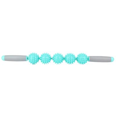Muscle Roller Massage Relax Yoga Fascia Stick with 5 Spiky Balls for Sport Fitness