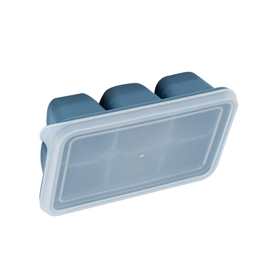Trays Multipurpose 6 Grids Reusable Leakage Proof Easy Release Soft Bottom Silicone   Molds with Removable Lid