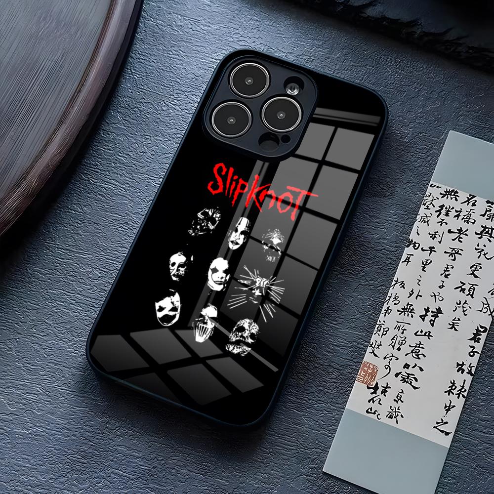 

Popular S-Slipknot Band Rock Phone Case For IPhone 16 Pro Max 17 14 15 Plus 13 Mini 11 12 X XR XS 8 7 Plus SE Glass Cover iPhone13