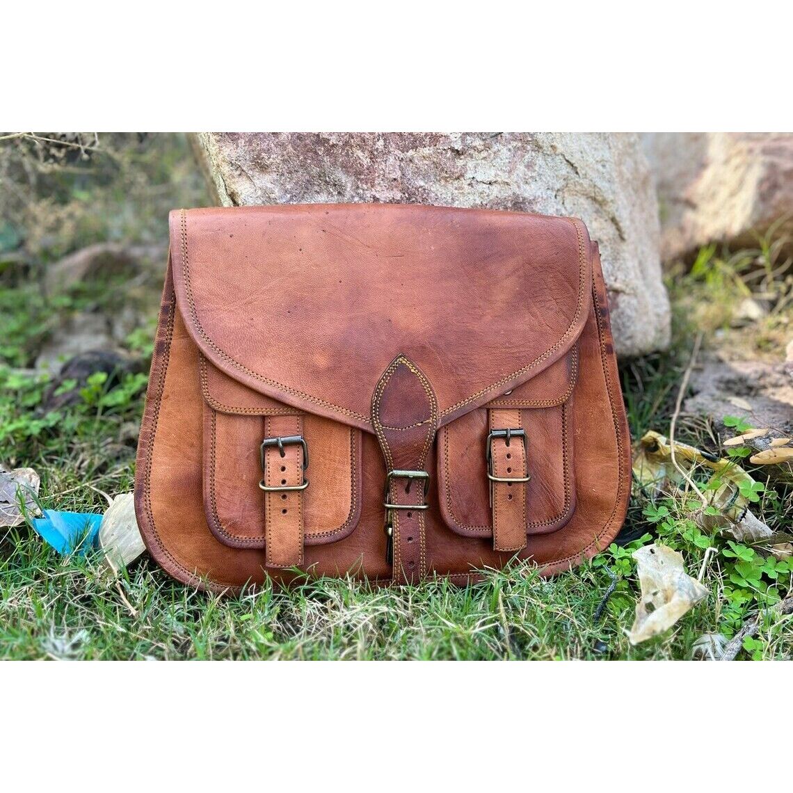 Сумка через плечо из мягкой натуральной кожи — фото 3