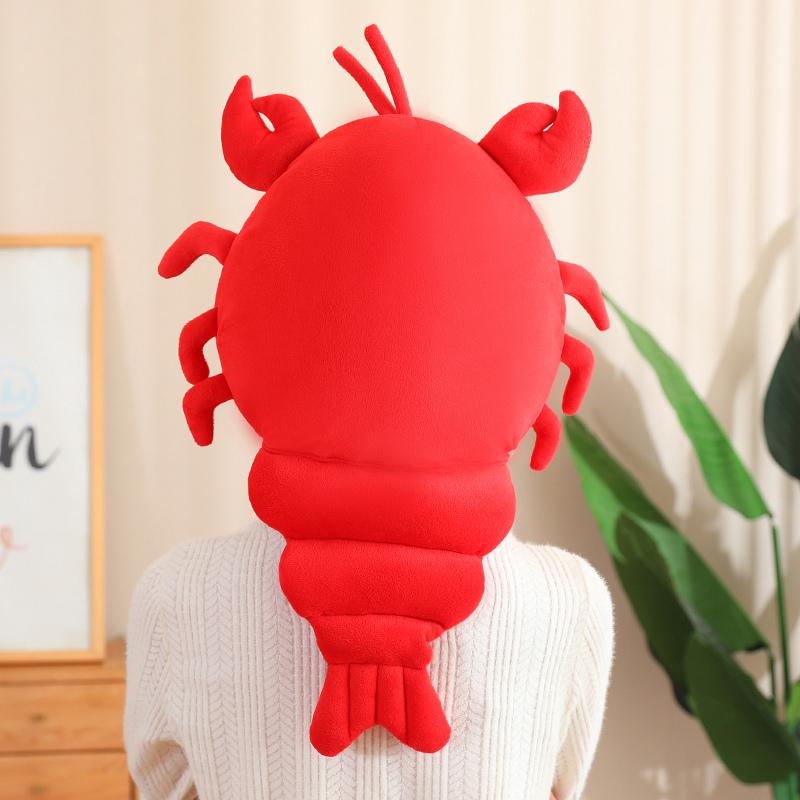 20-80CM Kawaii Cartone Animato Simulazione Anime Peluche Grande Aragosta Peluche Giocattolo Granchio Carino Peluche Cappello Aragosta Bambola Fatta a Mano