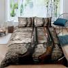 Western Cowboy Duvet Cover Set Vintage Farmhouse Bedding Set for Kids Boys Teens Queen Size Soft 2/3pcs Polyester Quilt Cover
