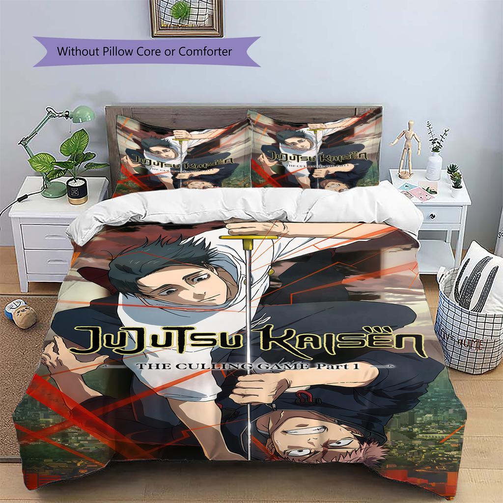 Jujutsu Kaisen Character Group Bedding Set Duvet Cover Pillowcase No Filler, Soft Home Bedroom Decor, Perfect Gift for Fans.chl