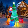 6.89FT Inflatable Christmas Tree Santa Dog Gift Toy Yard Party Decoration Festive Gift LED Lit Xmas Xmas Supplies Home Ornament