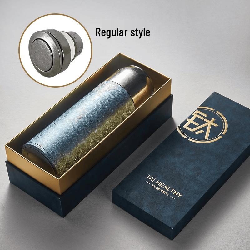 Shangqi Titanium Insulated Tea Tumbler with Mechanical Temperature Display
