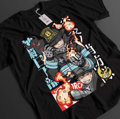 Fire Force Shirt Shinra Tshirt Arthur T-Shirt Maki Top Tamaki Benimaru Anime Tee