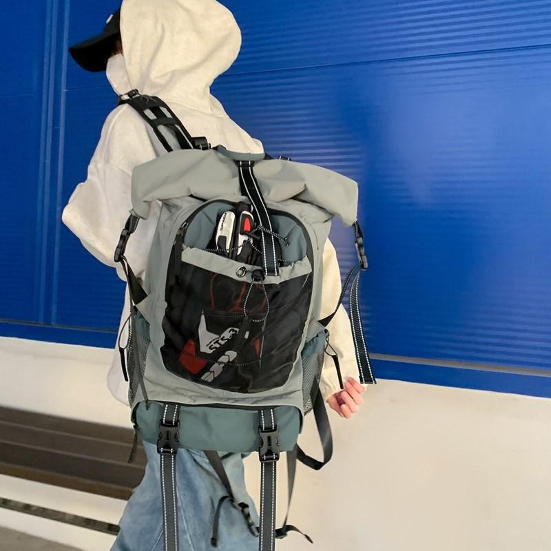 2025 Outdoor Multifunction Camping Travel Backpack Men Women Tactical Techwear Style Lightweight School Bag