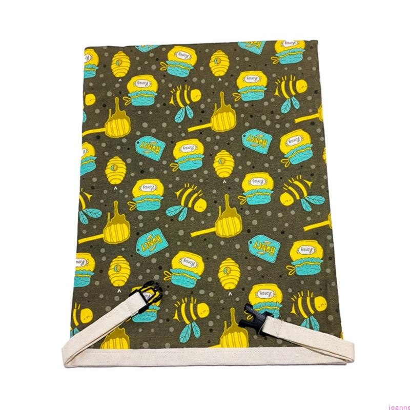 Organic Cotton Bees Wax Food Storage Bag with Elastic Bands and Carabiner Sustainable Kitchen Essential For Bread Cheese