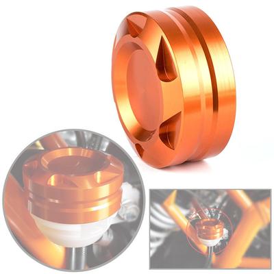 חלקי אופנוע CNC מכסה/פקק מיכל נוזל בלם אחורי מאלומיניום כתום עבור KTM DUKE 125/200/390