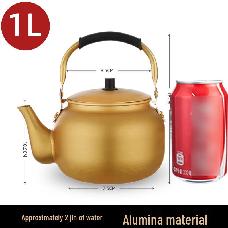 Yellow Aluminum Teapot Kettle: Large Capacity Korean Rice Wine Pot for Gas Stoves