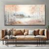 Birch Lined Lake Canvas Wall Art Painting, Frameless Canvas Wall Art Picture Living Room Printing Art Office Home Decortion