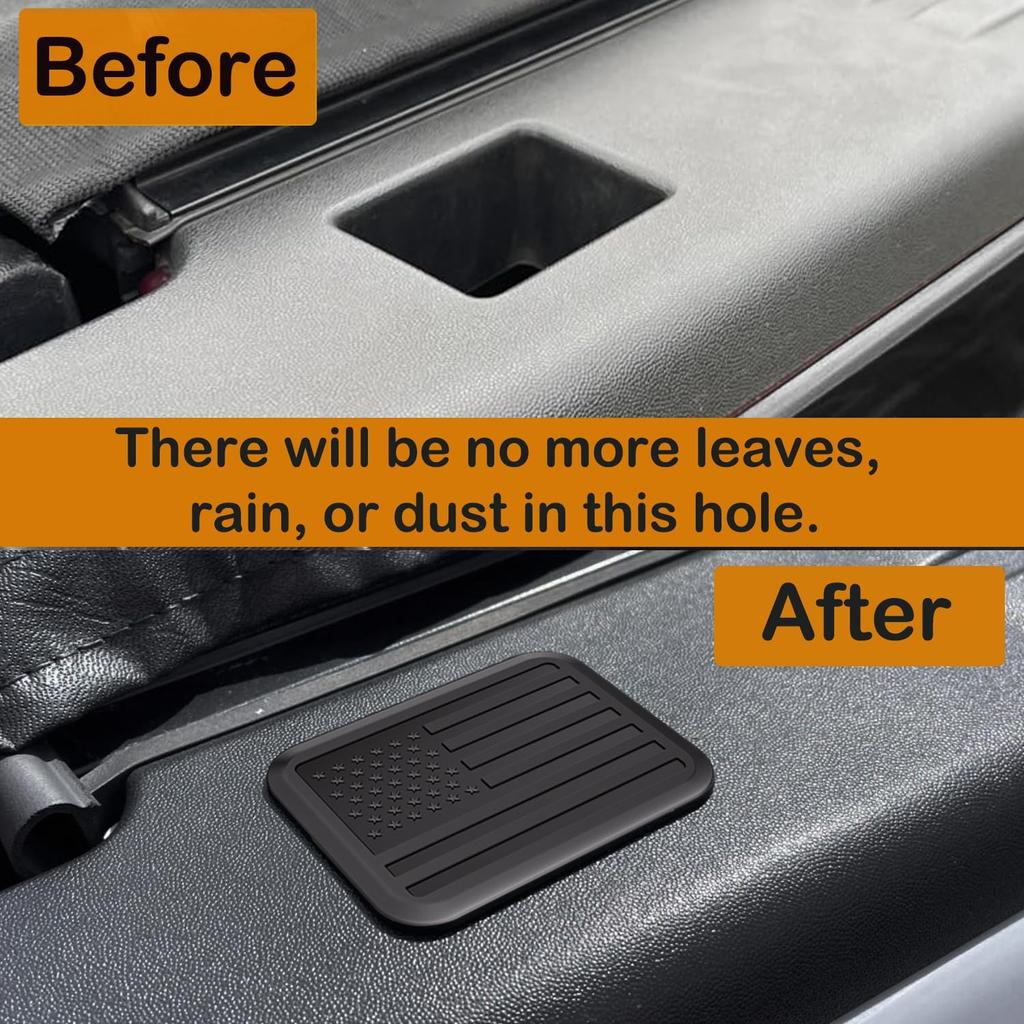 Ram 1500 Bed Rail Caps Covers, Stake Pocket Compatible with Dodge Ram -2024 2025Truck Tonneau Covers Accessories(Set of 2) (Black)